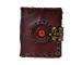 Handmade Leather Journal God's Eye Book Of Shadows Red Stone Wicca Diary Diary
